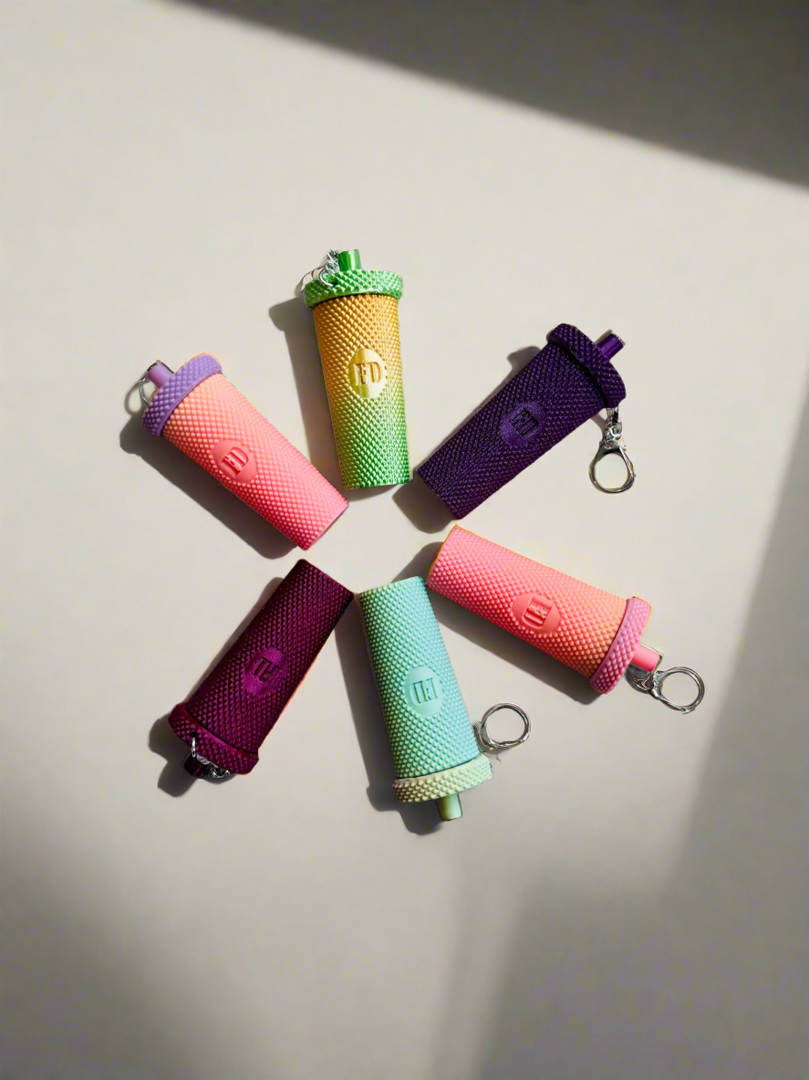 Coffee Cup Tumbler Style Lip Balm Holder Keychain-0