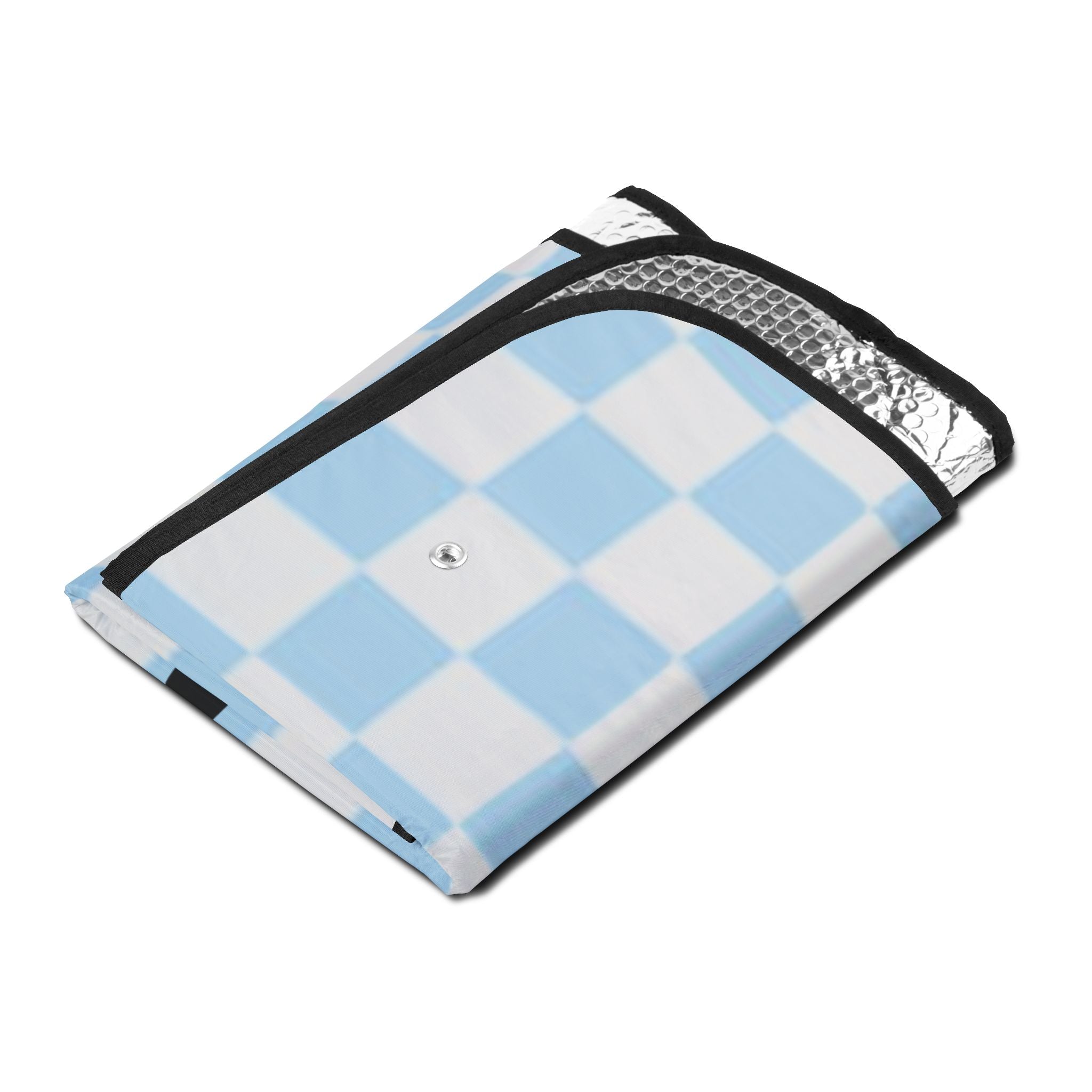 Baddie Blue Checkered Car Sun Shade