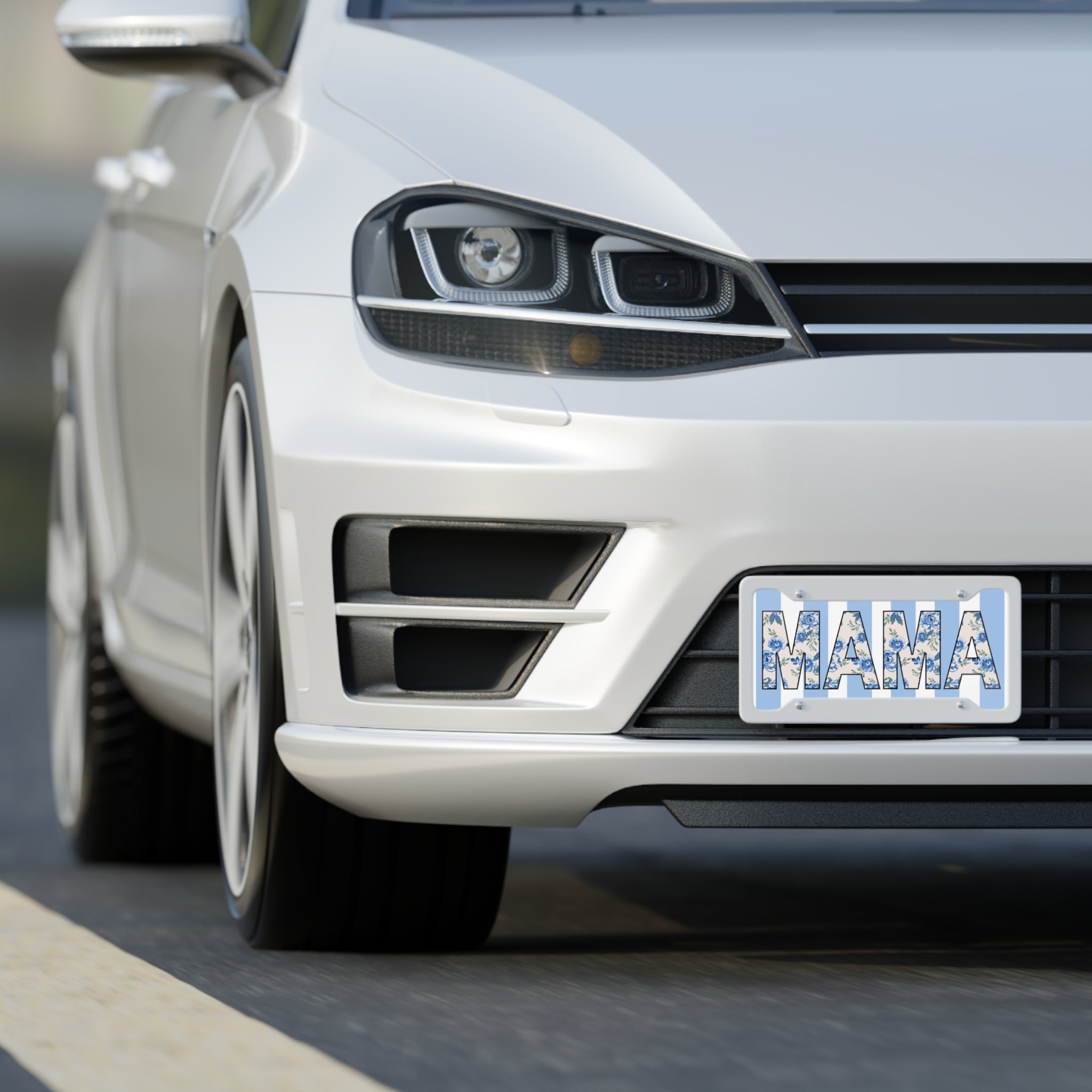 Floral Mama License Plate