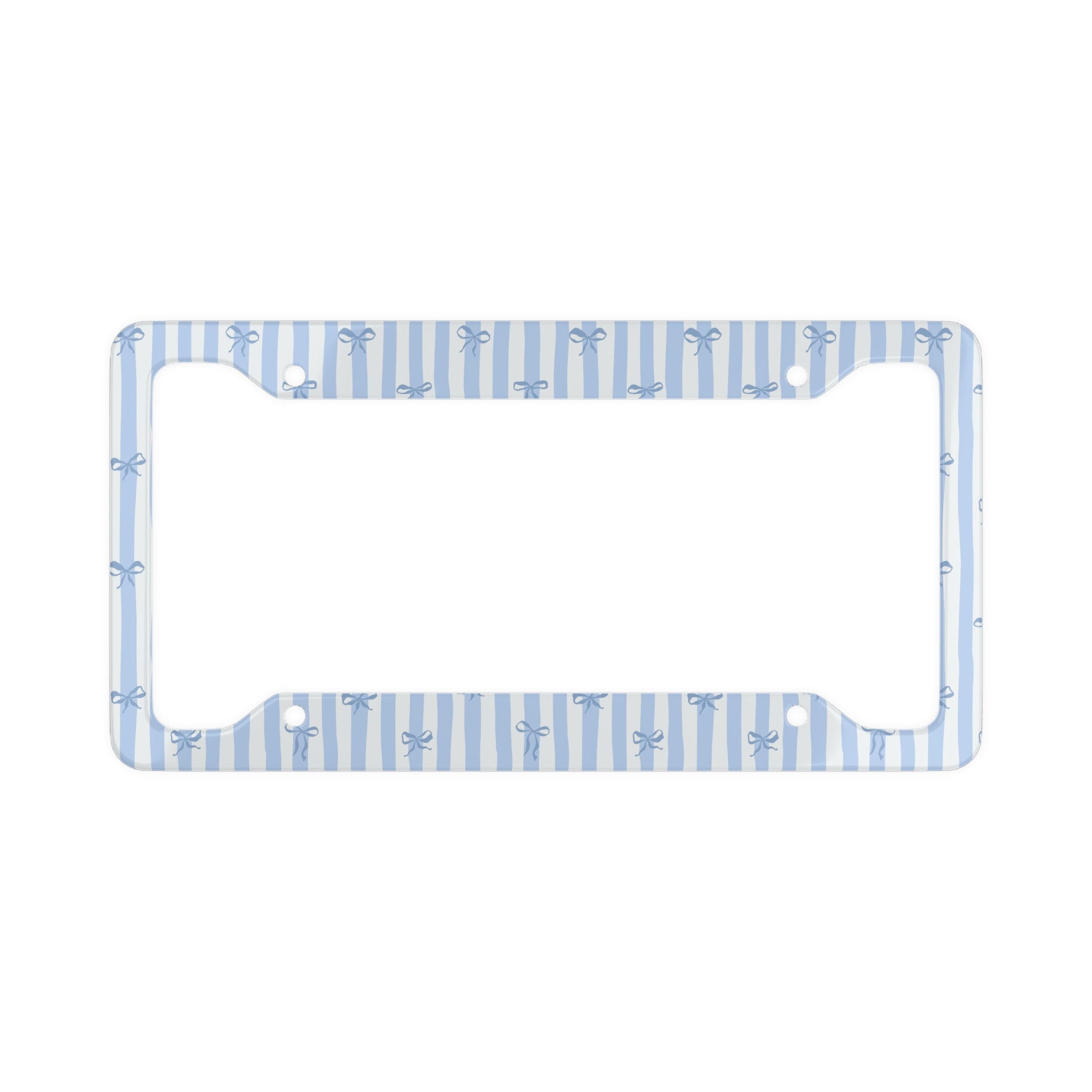 Blue Bow License Plate Frame