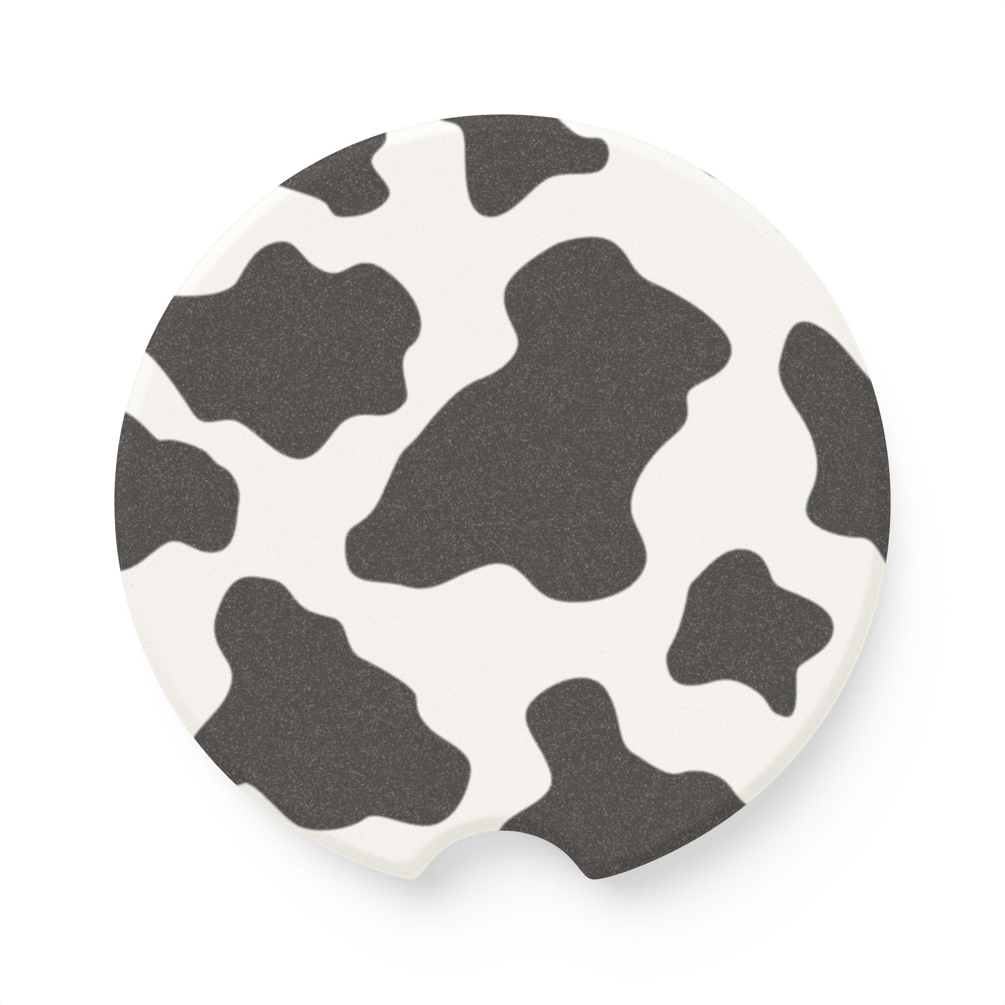 Cow Print Soapstone Car Coaster