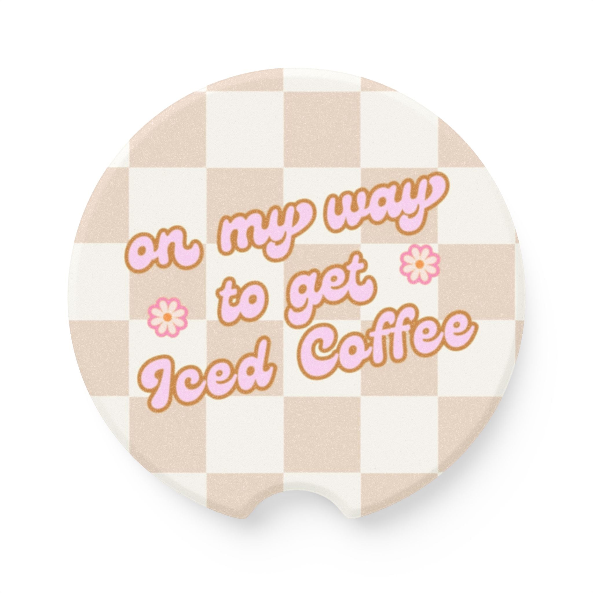 Iced Coffee-Themed Car Coaster