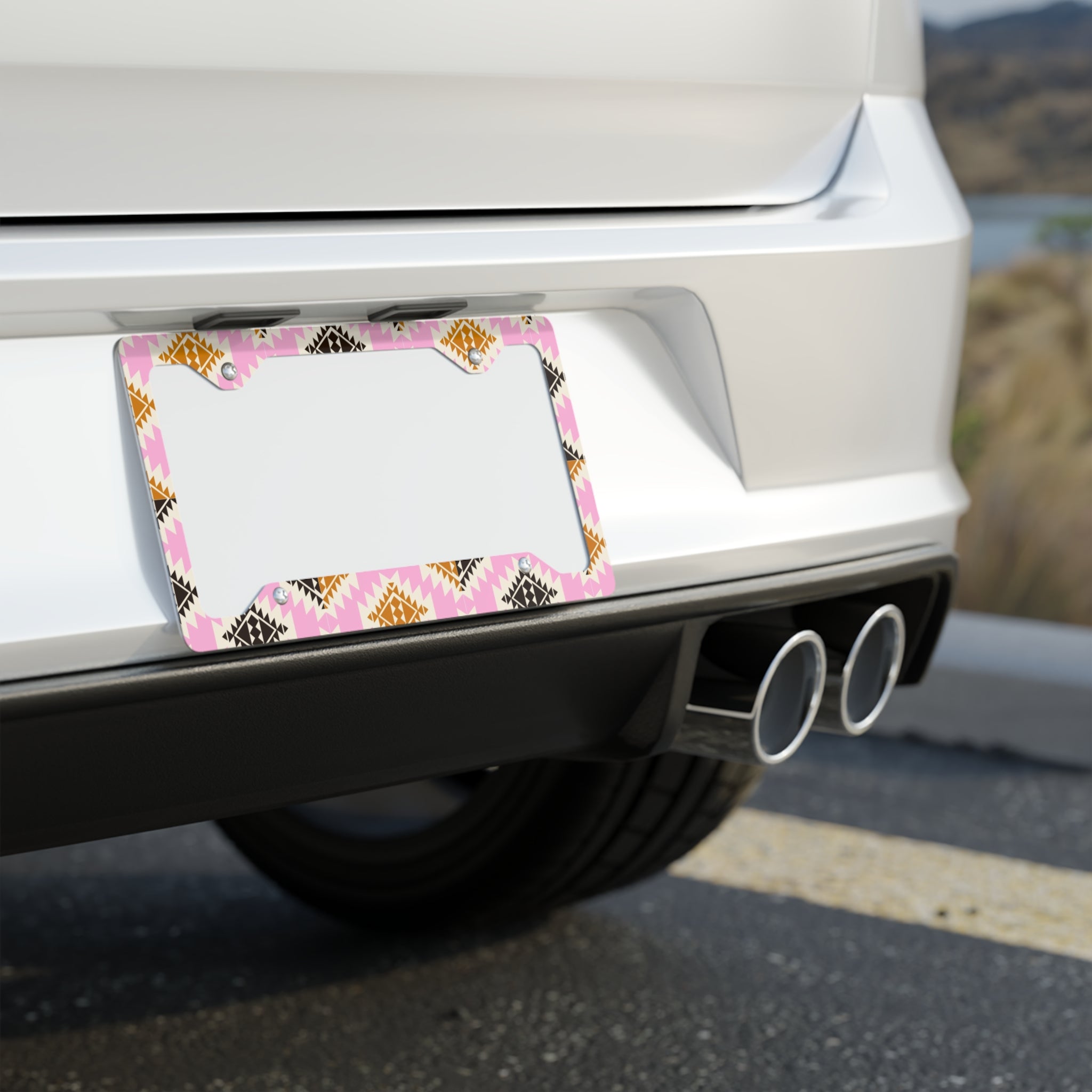 Aztec Boho License Plate Frame