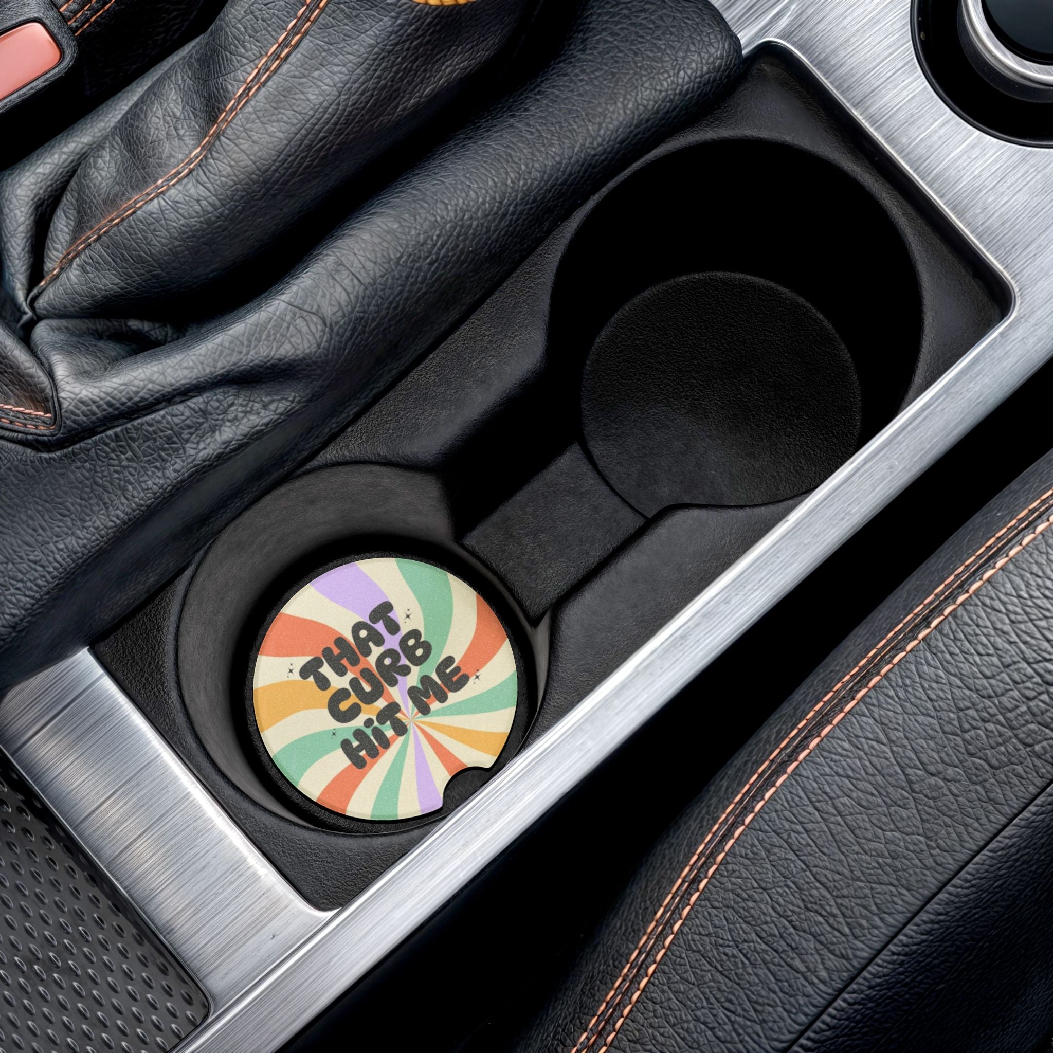 Funny-Curb Soapstone Car Coaster