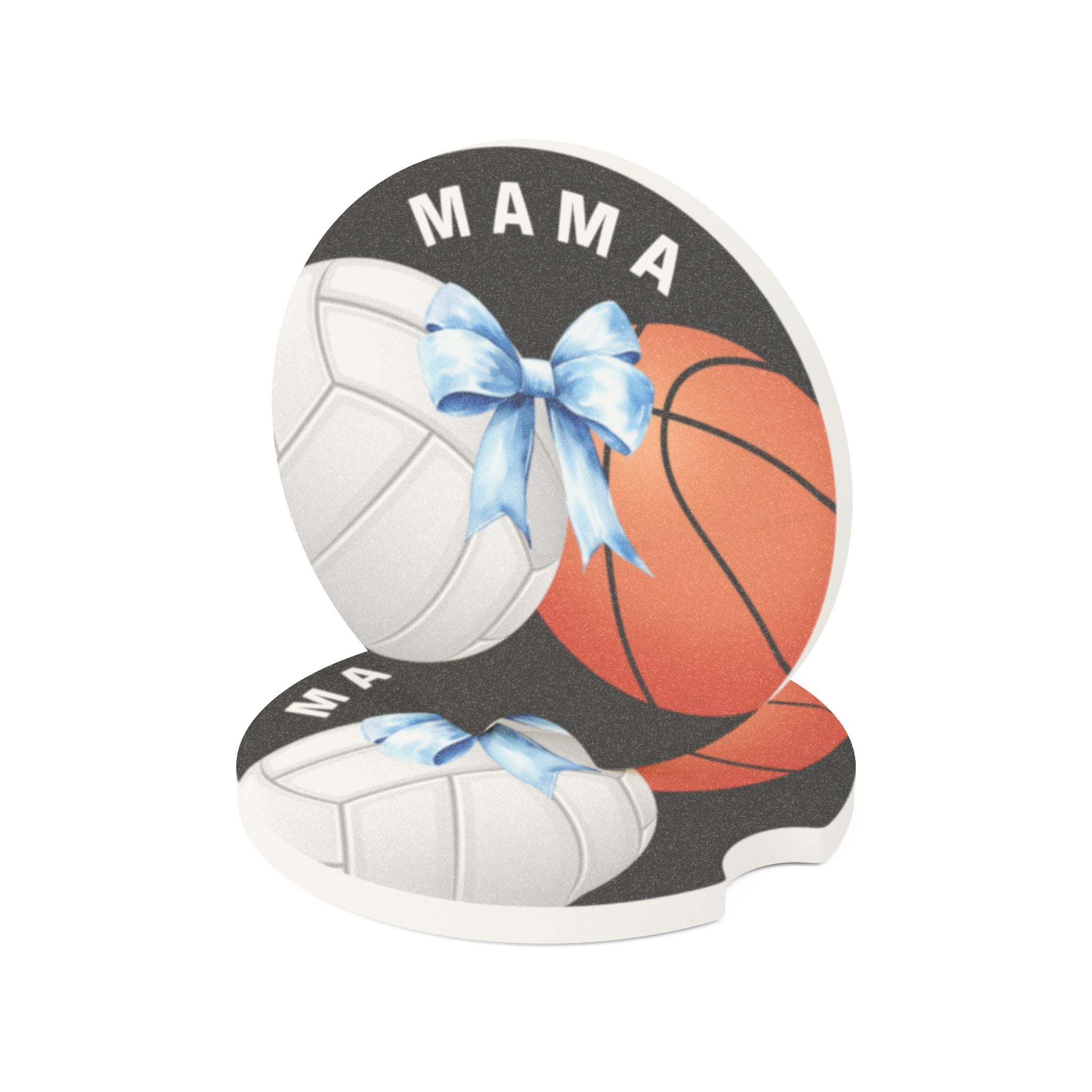 Volleyball & Basketball Mama Soapstone Car Coaster