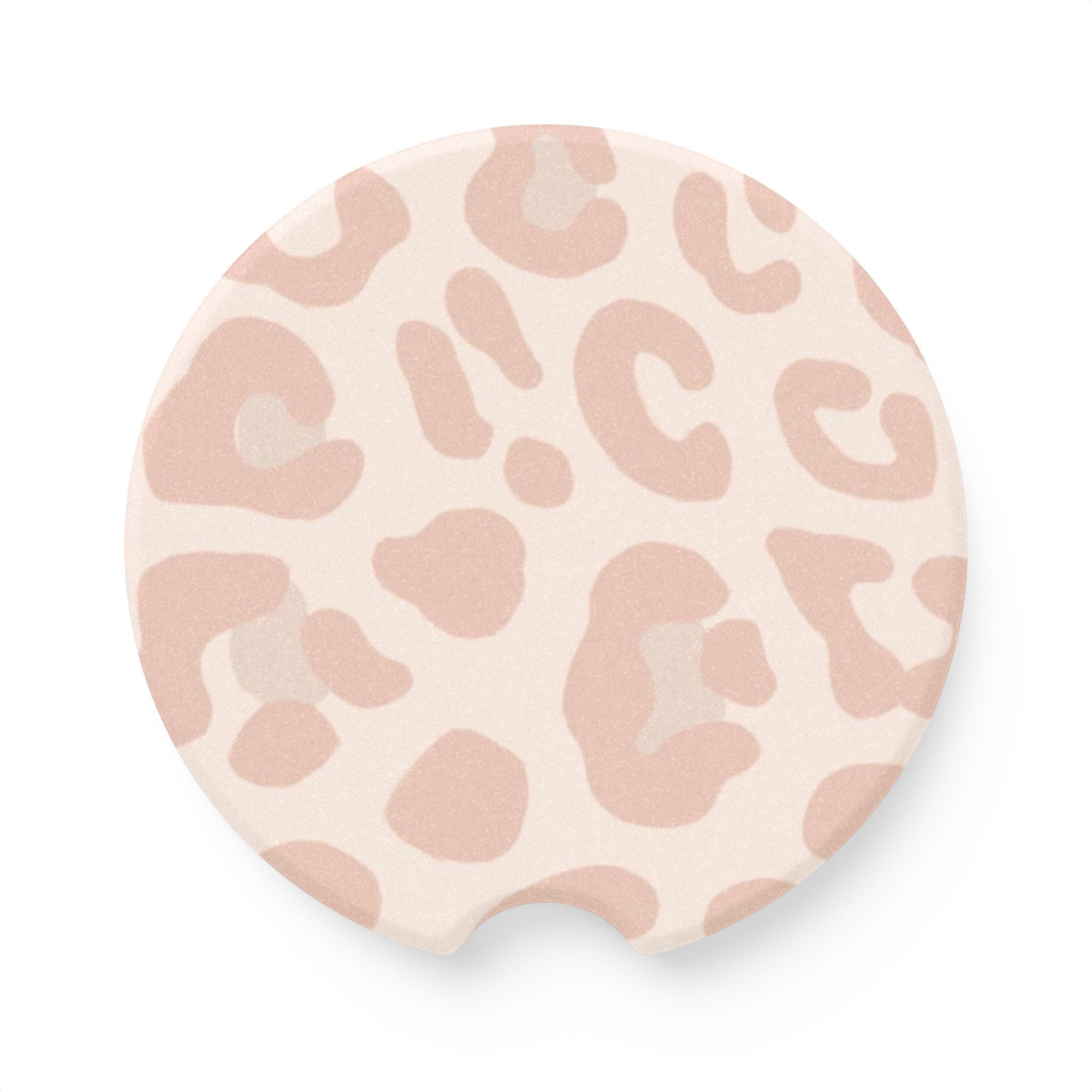 Pink Leopard Car Coasters