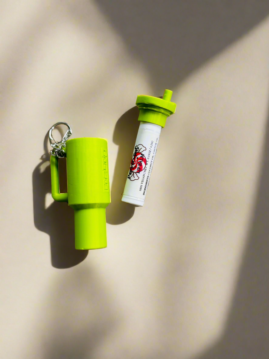 Tumbler Style Lip Balm Holder Keychain-10
