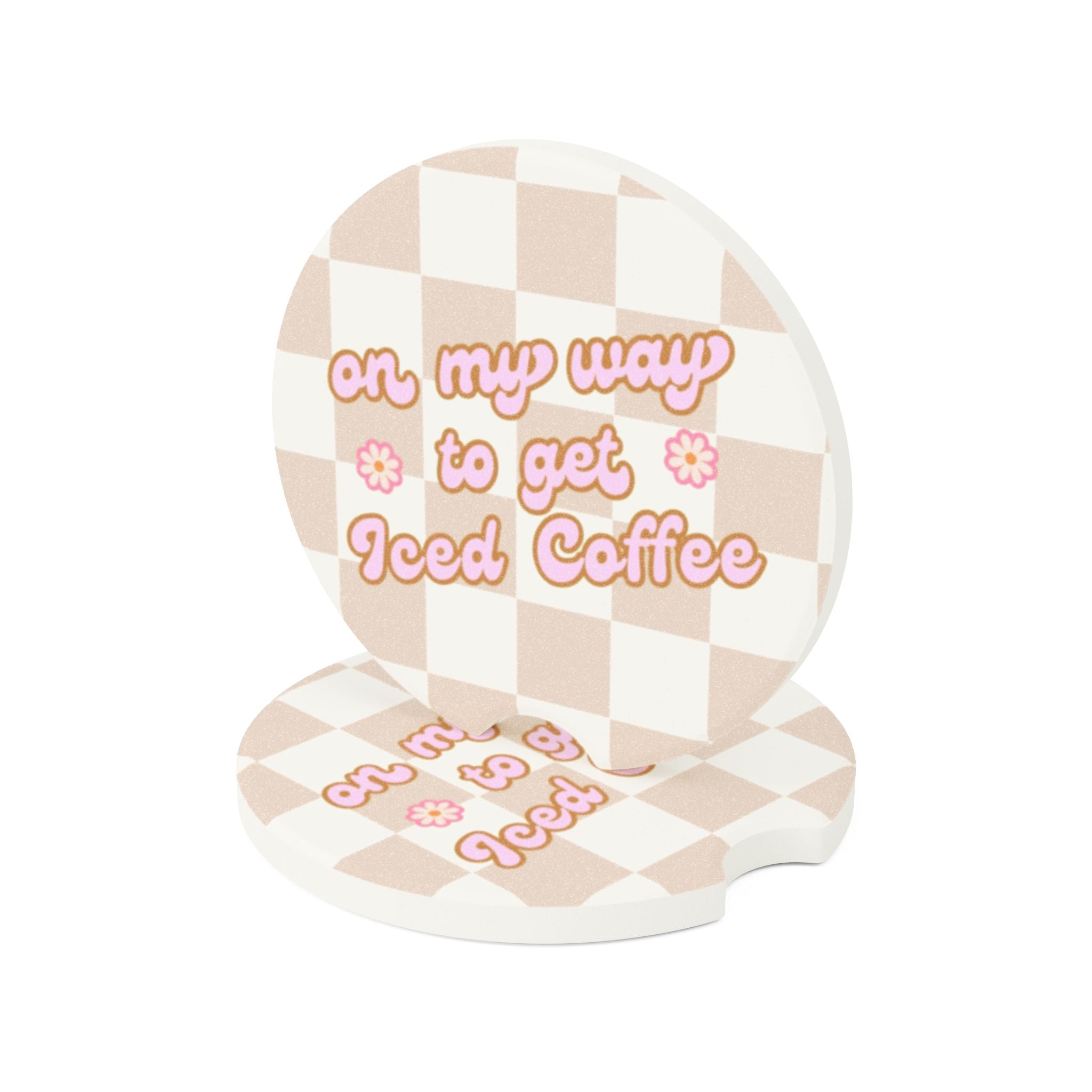 Iced Coffee-Themed Car Coaster