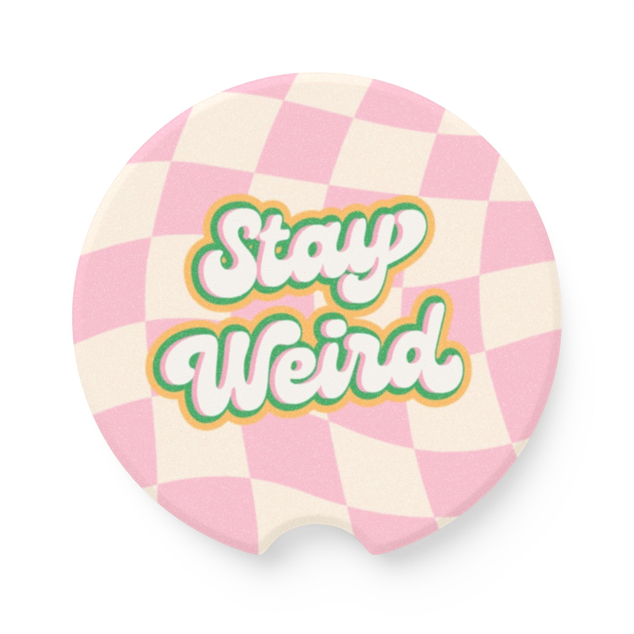 Stay Weird Soapstone Car Coaster