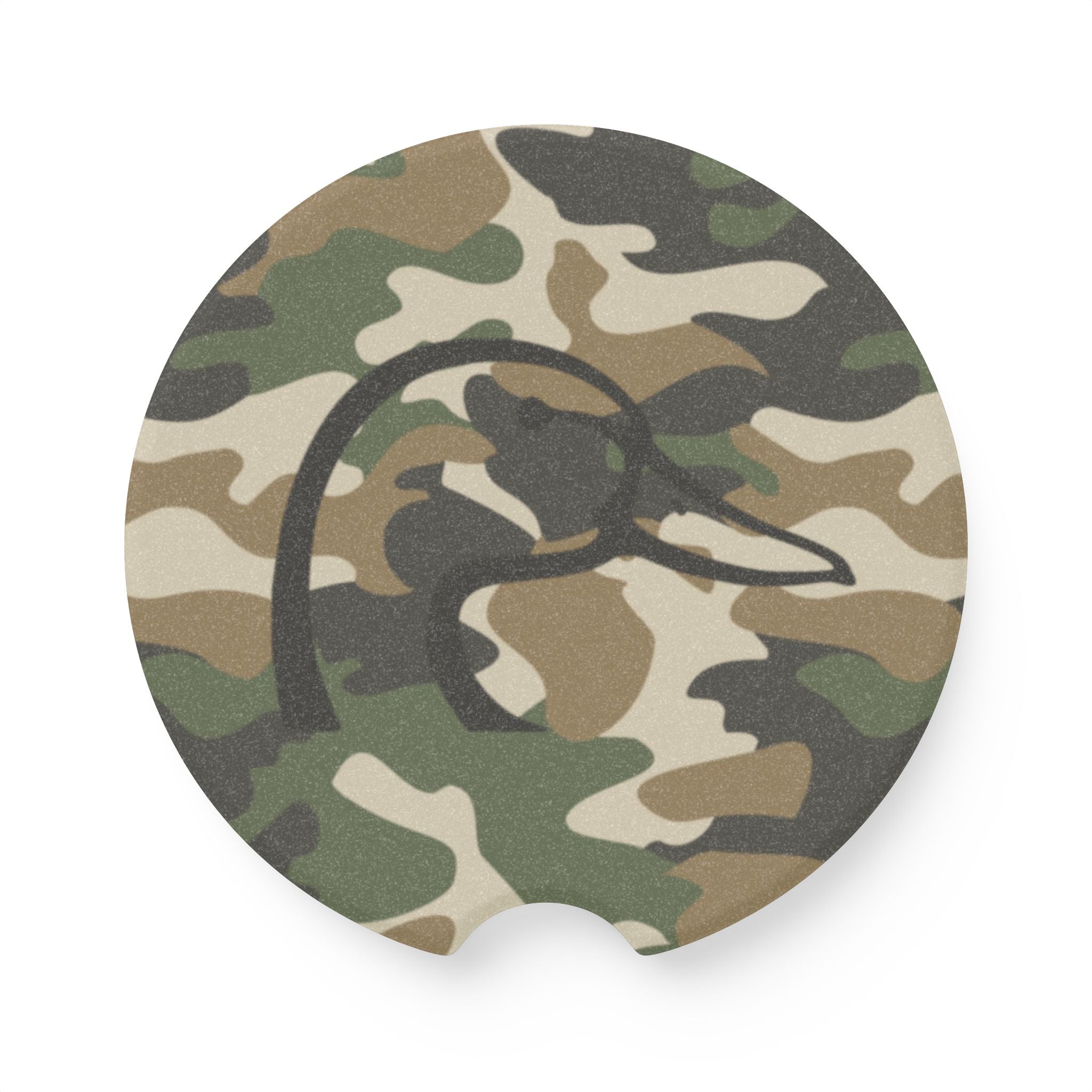 Duck & Camouflage Soapstone Car Coaster
