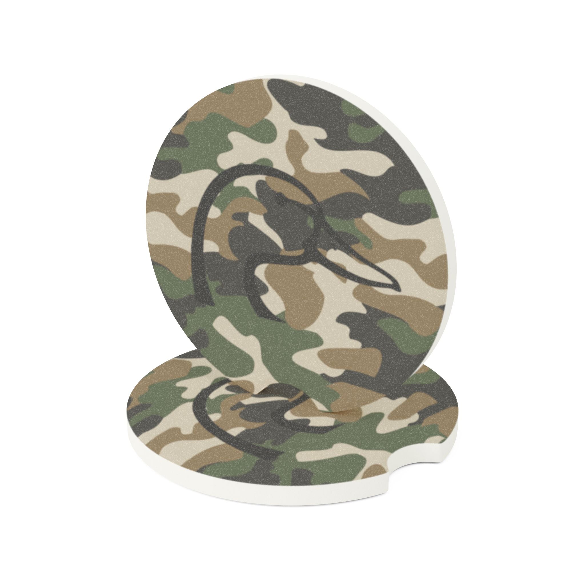 Duck & Camouflage Soapstone Car Coaster