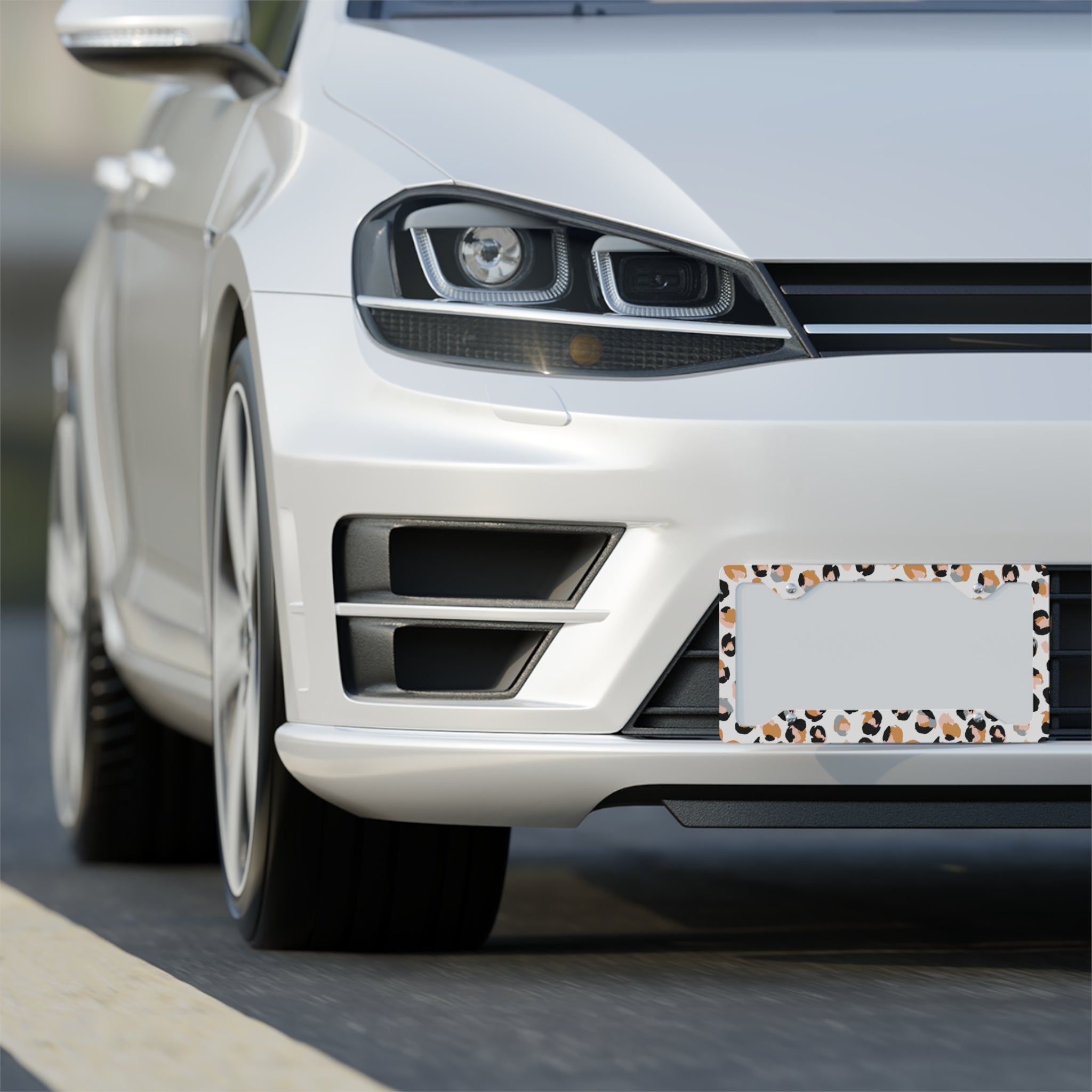 Leopard Print License Plate Frame