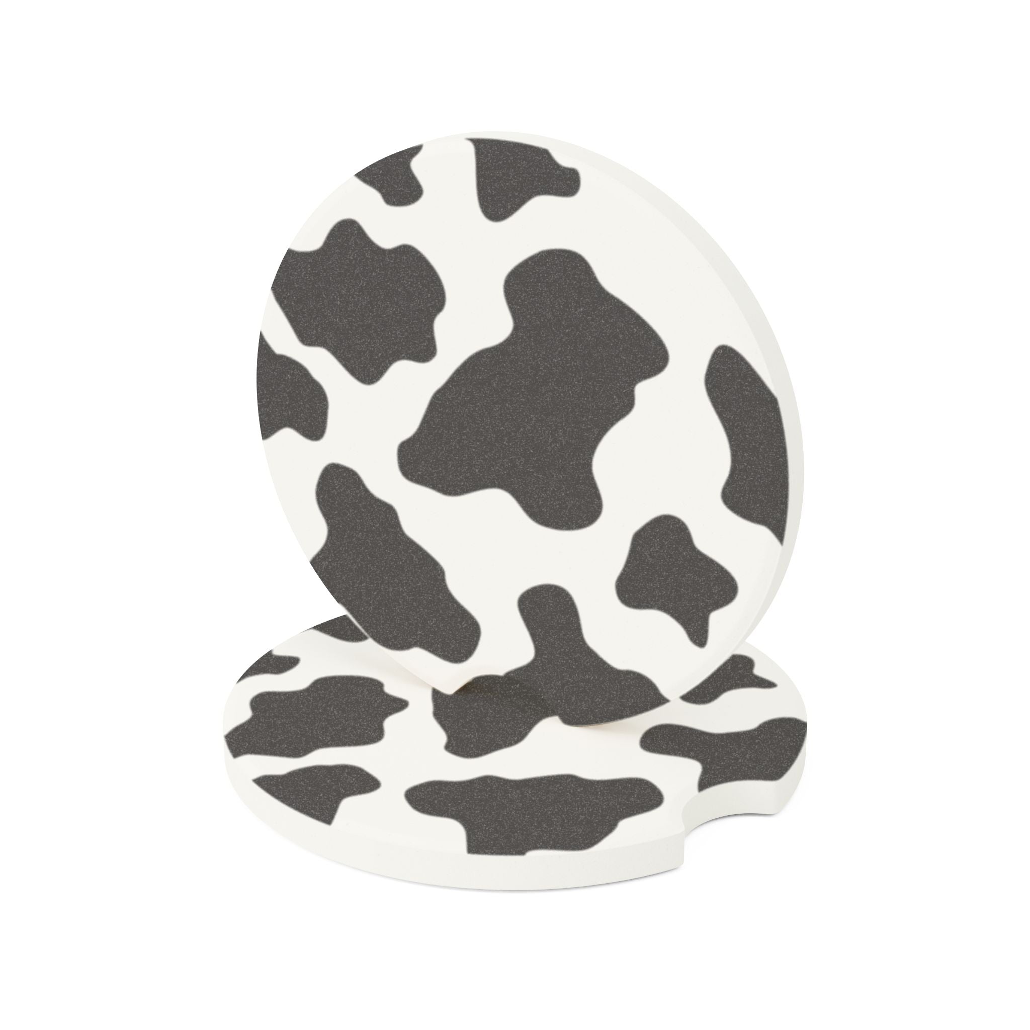 Cow Print Soapstone Car Coaster