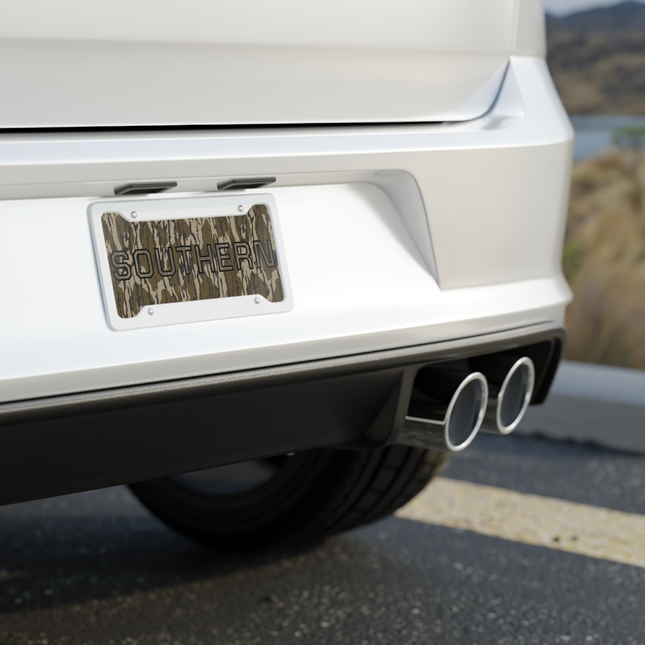 Camo "Southern" Front License Plate