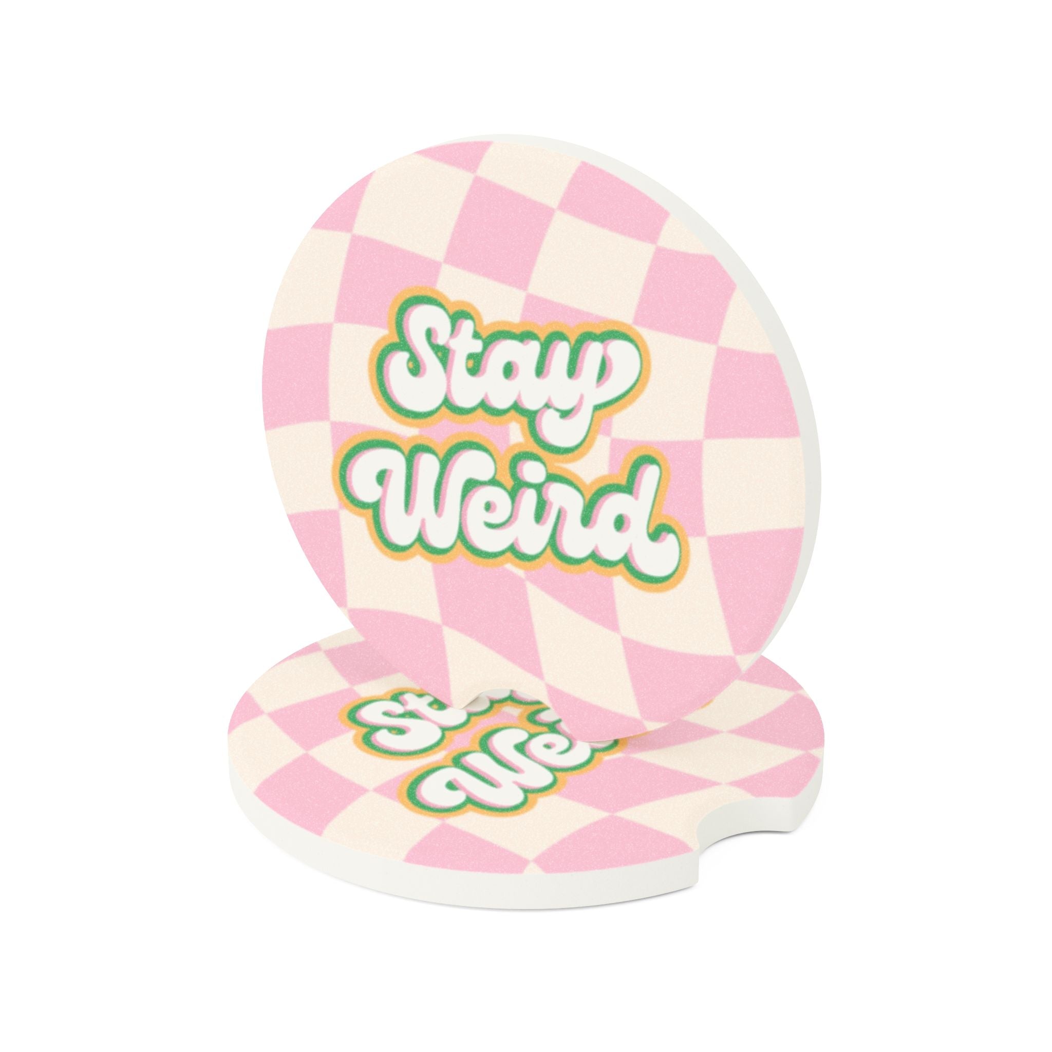 Stay Weird Soapstone Car Coaster