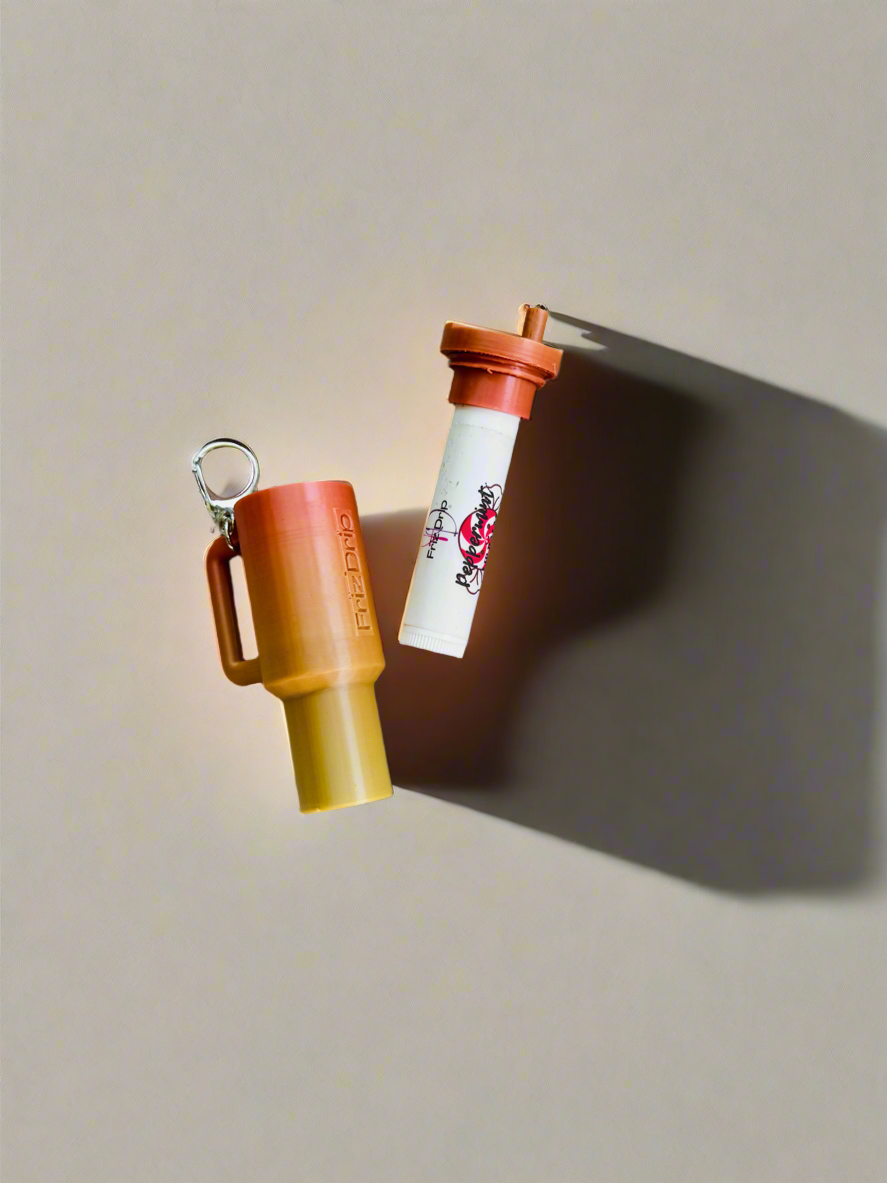 Tumbler Style Lip Balm Holder Keychain-15