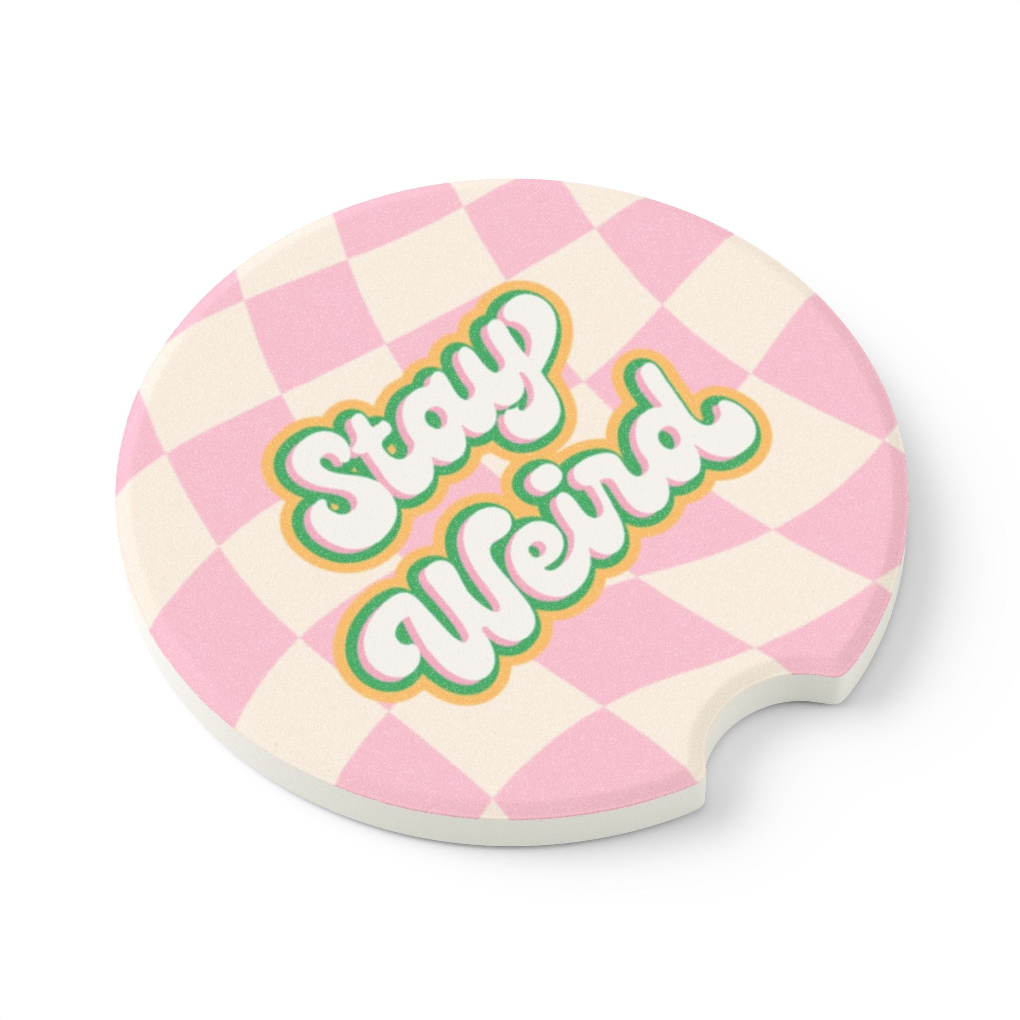 Stay Weird Soapstone Car Coaster
