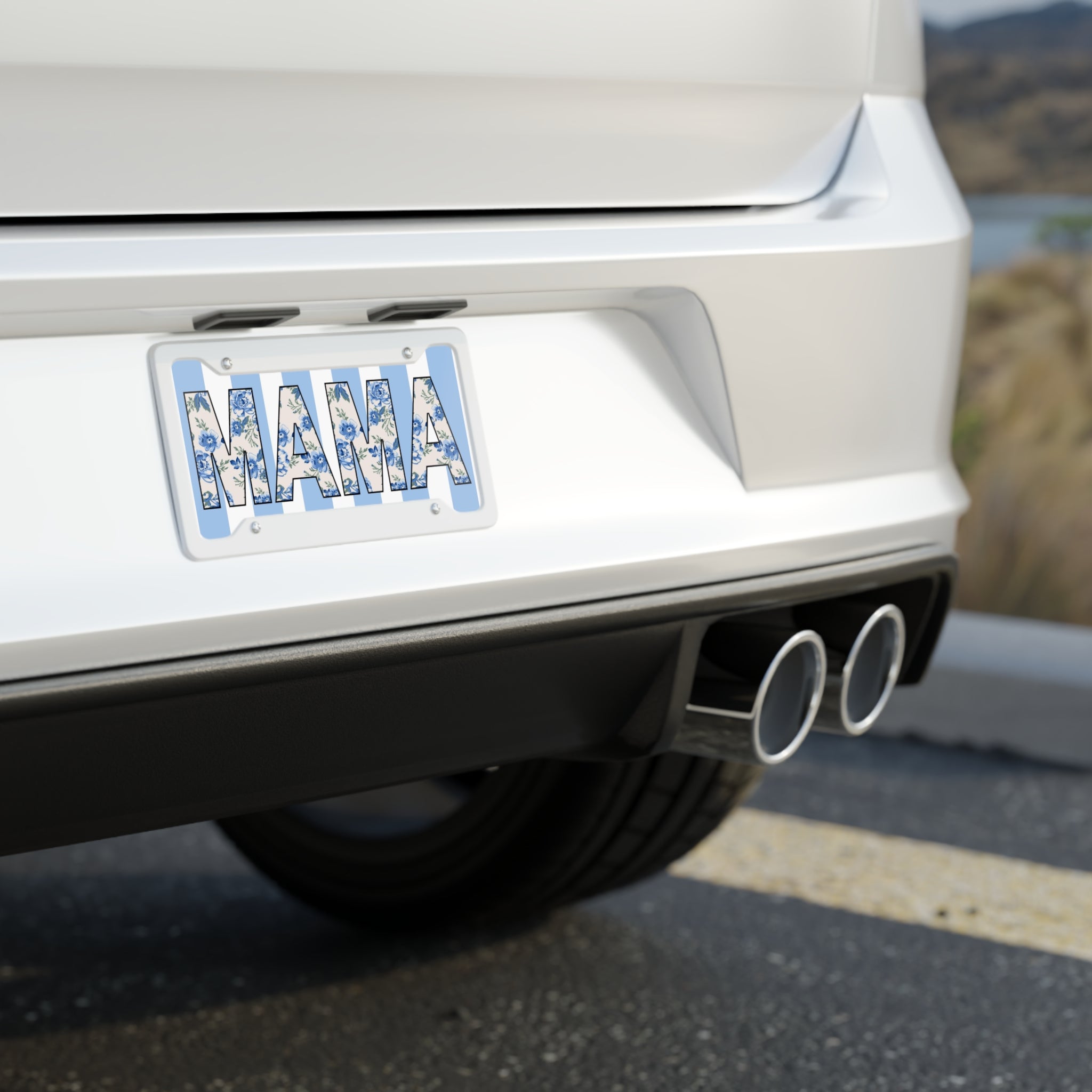 Floral Mama License Plate