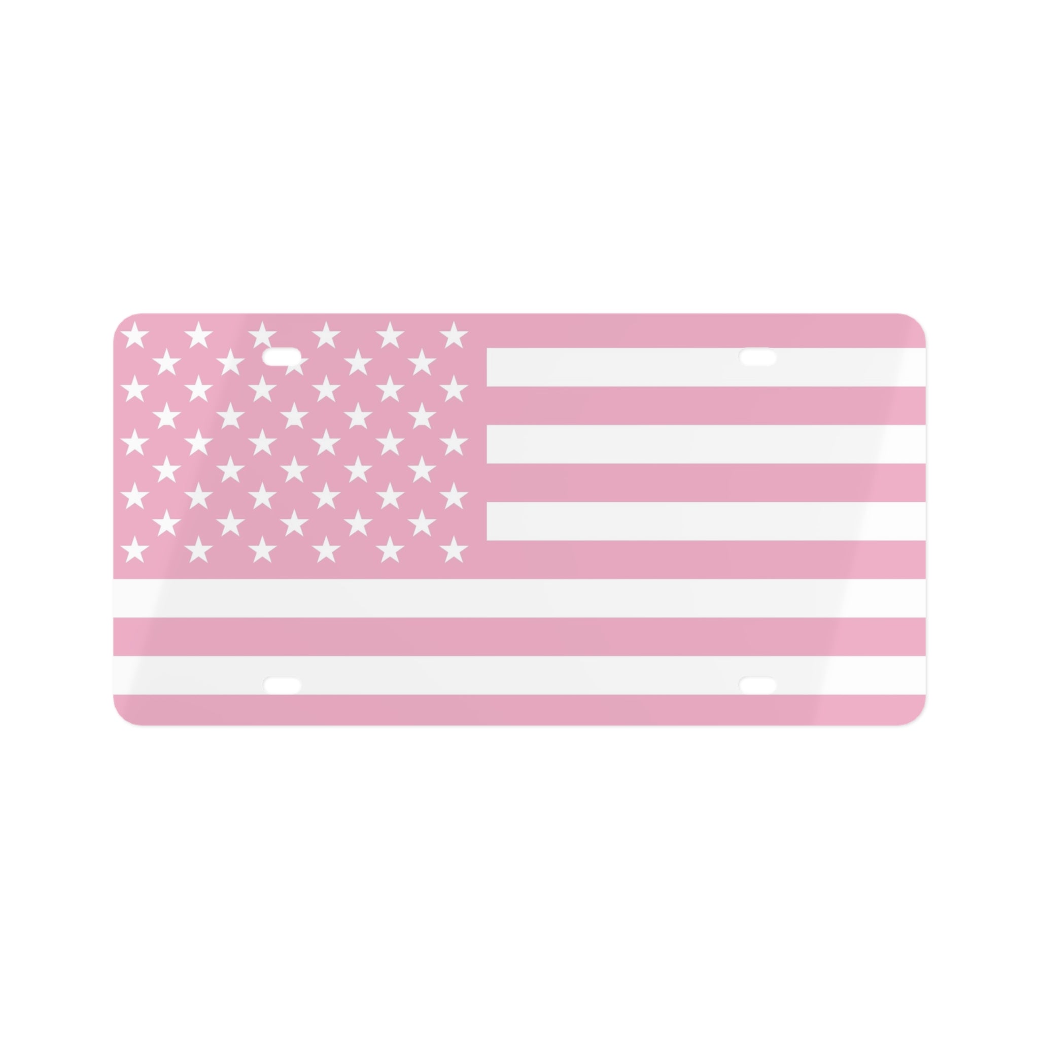 Pink Patriotic License Plate