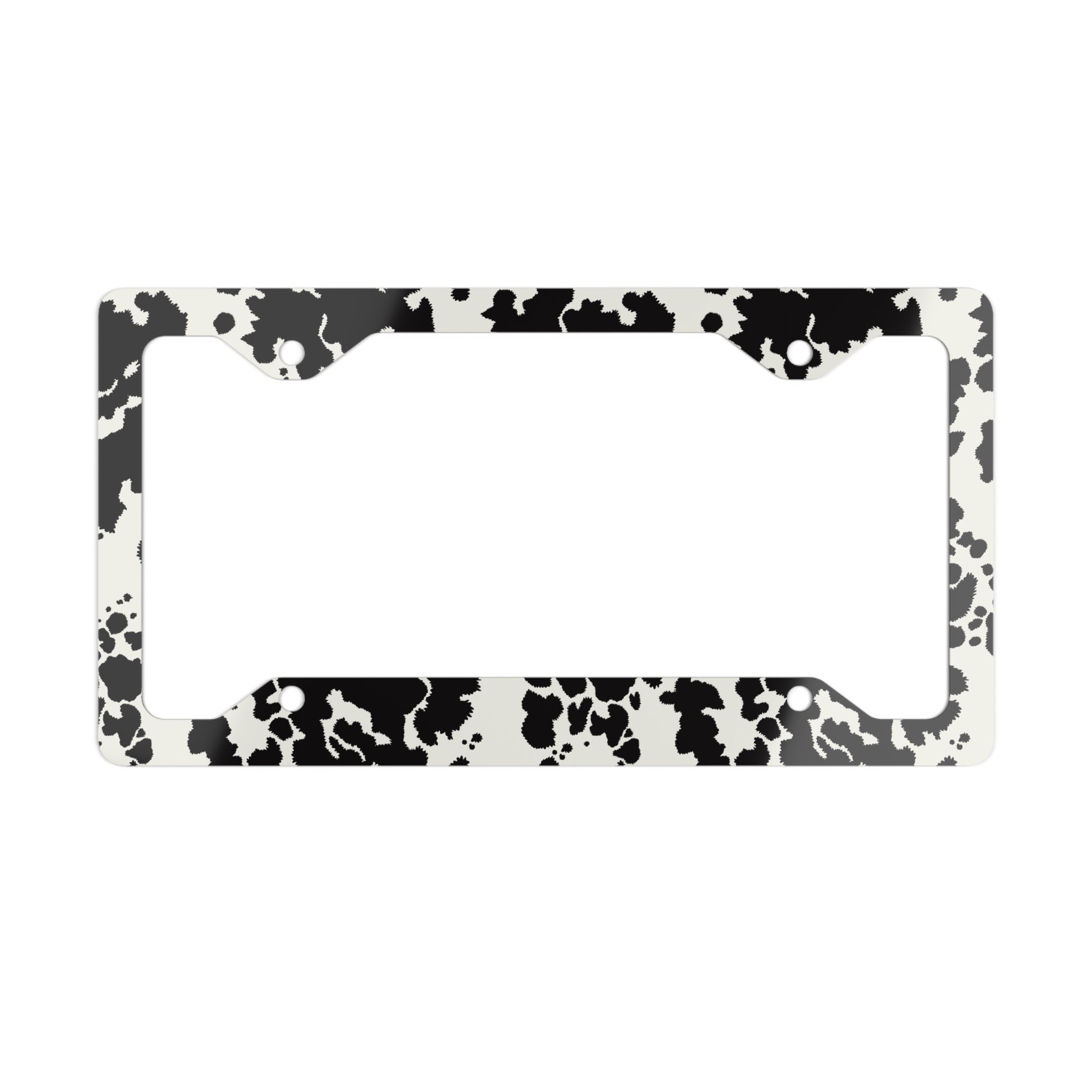 Cow Print License Plate Frame