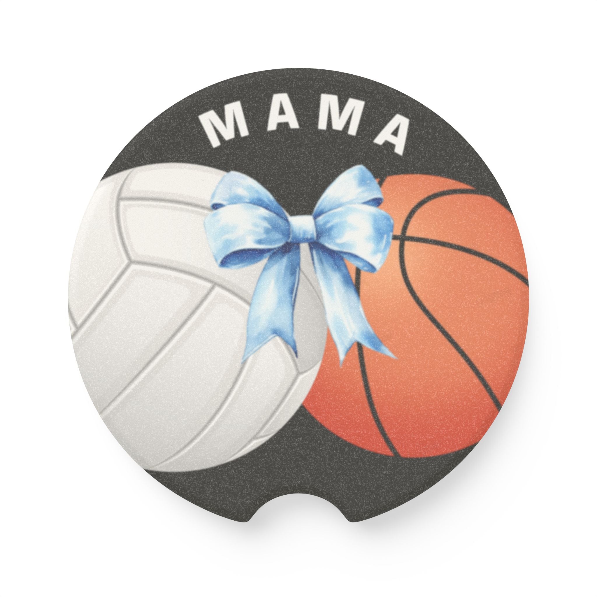 Volleyball & Basketball Mama Soapstone Car Coaster