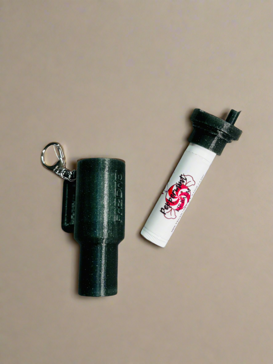 Tumbler Style Lip Balm Holder Keychain-12