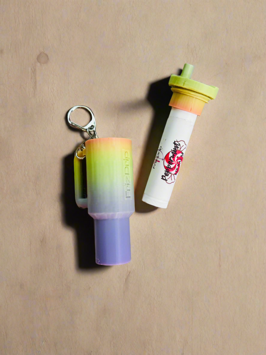 Tumbler Style Lip Balm Holder Keychain-17