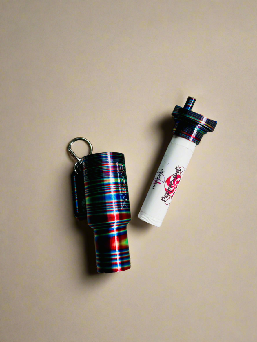 Tumbler Style Lip Balm Holder Keychain-20