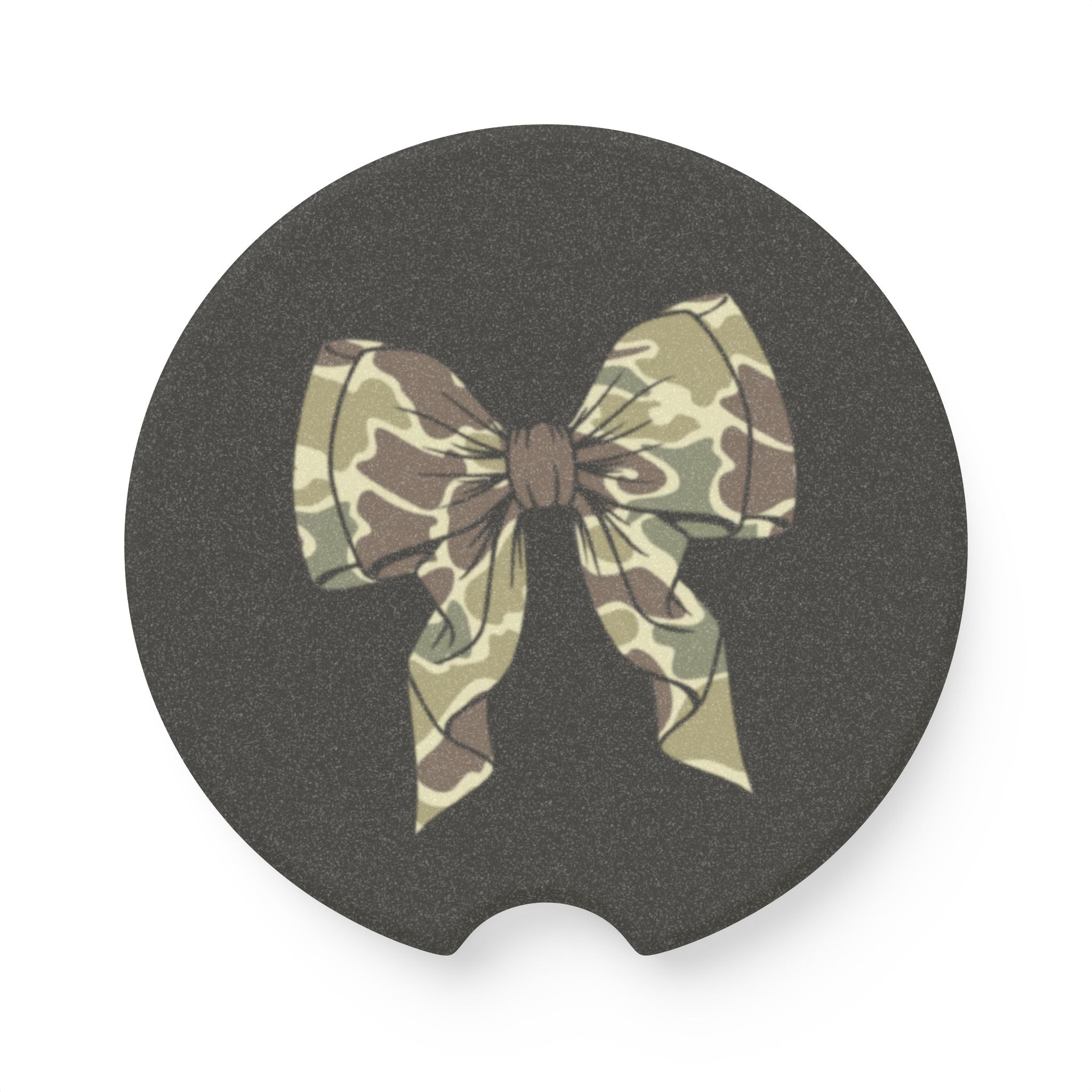 Camo Bow Soapstone Car Coaster