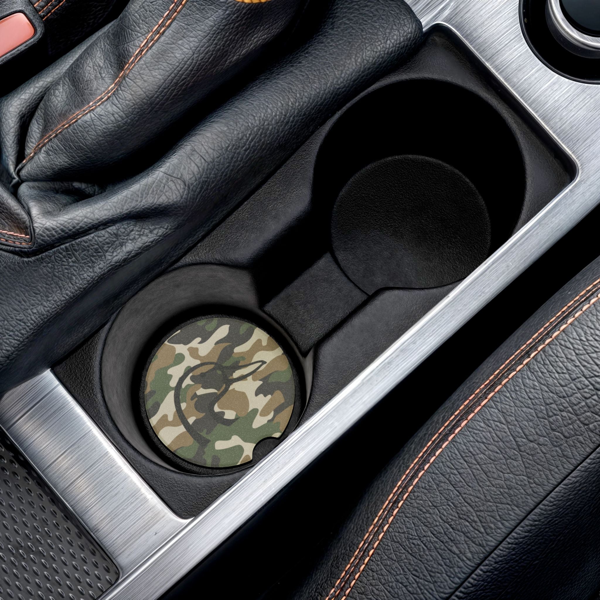 Duck & Camouflage Soapstone Car Coaster