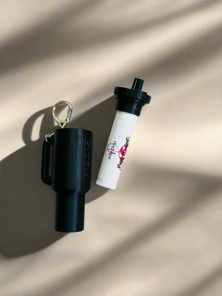 Tumbler Style Lip Balm Holder Keychain-13