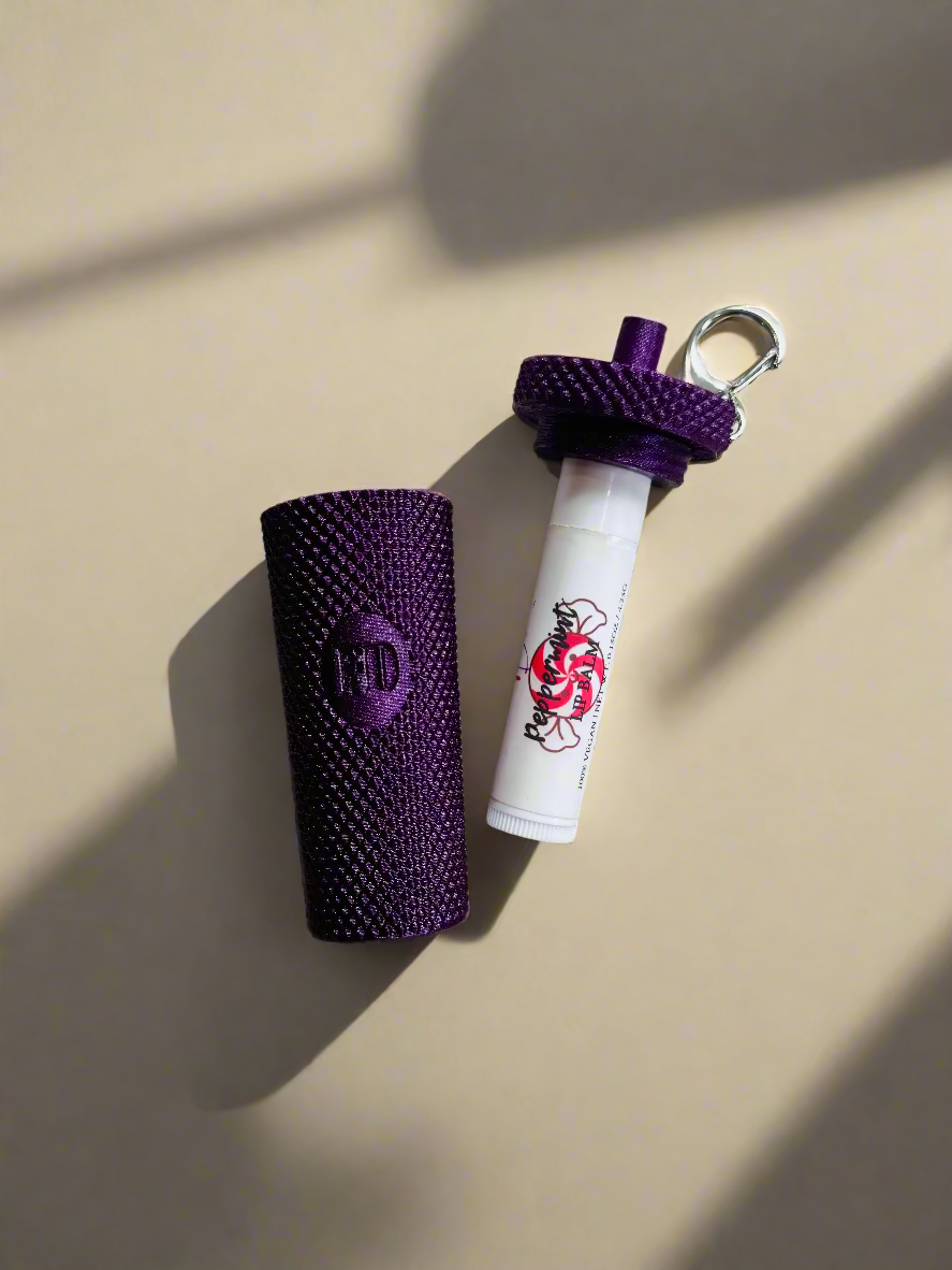 Coffee Cup Tumbler Style Lip Balm Holder Keychain-5
