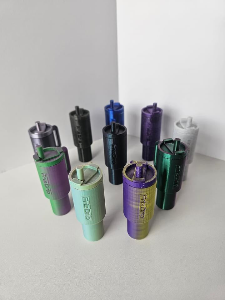 Tumbler Style Lip Balm Holder Keychain-0