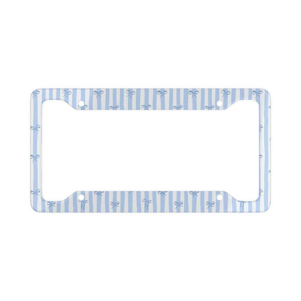 Blue Bow License Plate Frame