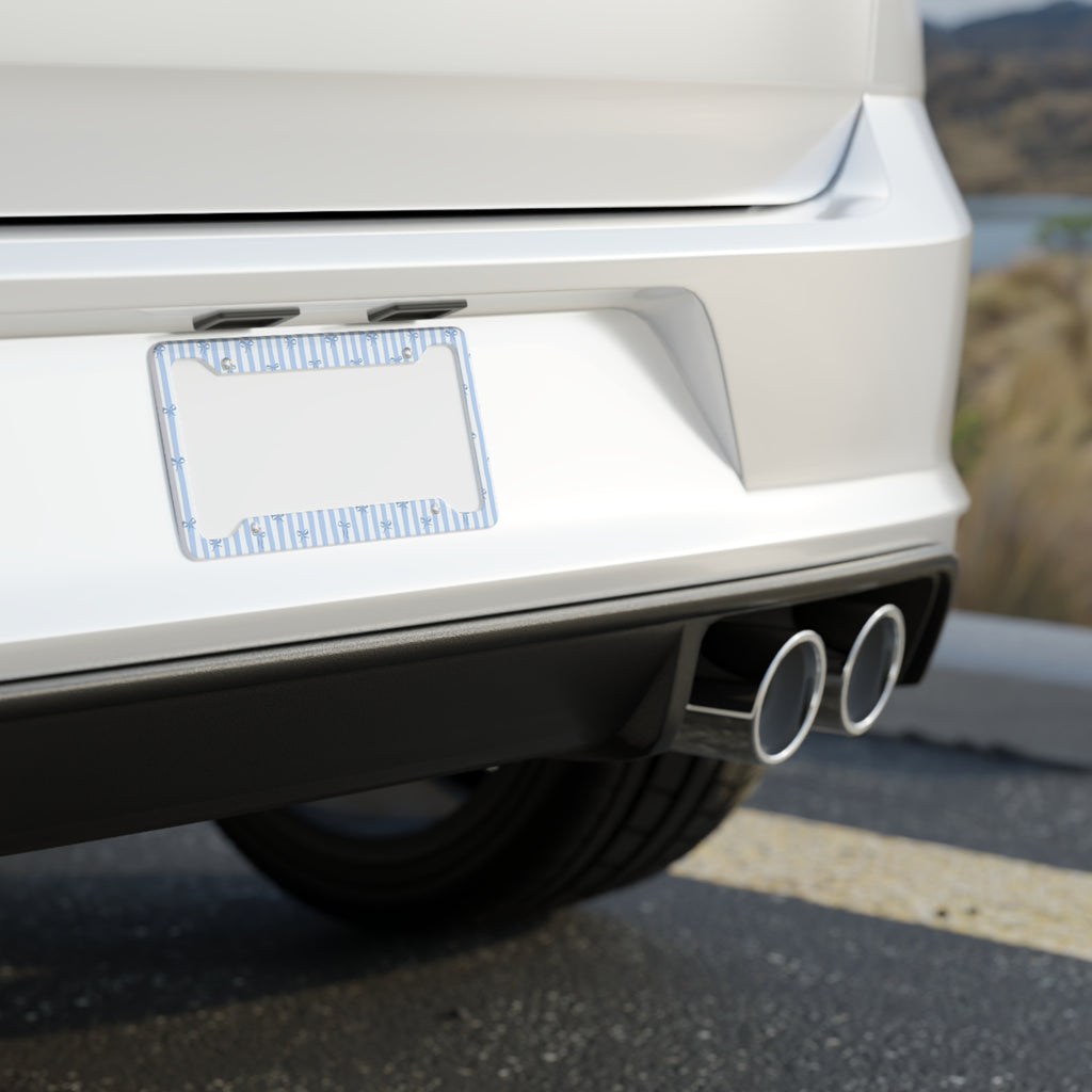 Blue Bow License Plate Frame