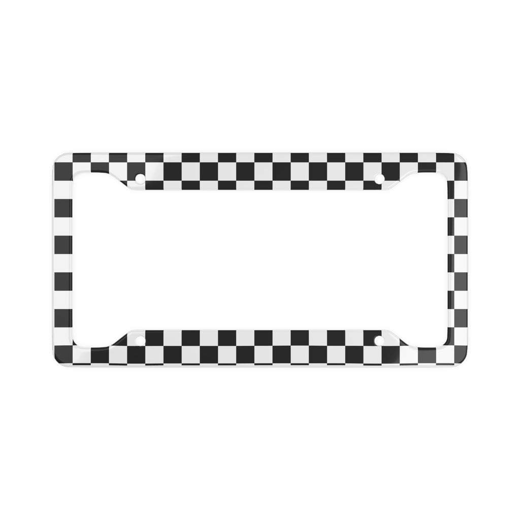 Racing Flag License Plate Frame