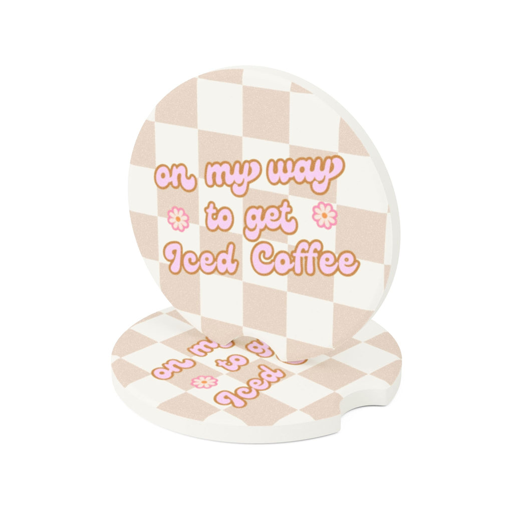 Iced Coffee-Themed Car Coaster