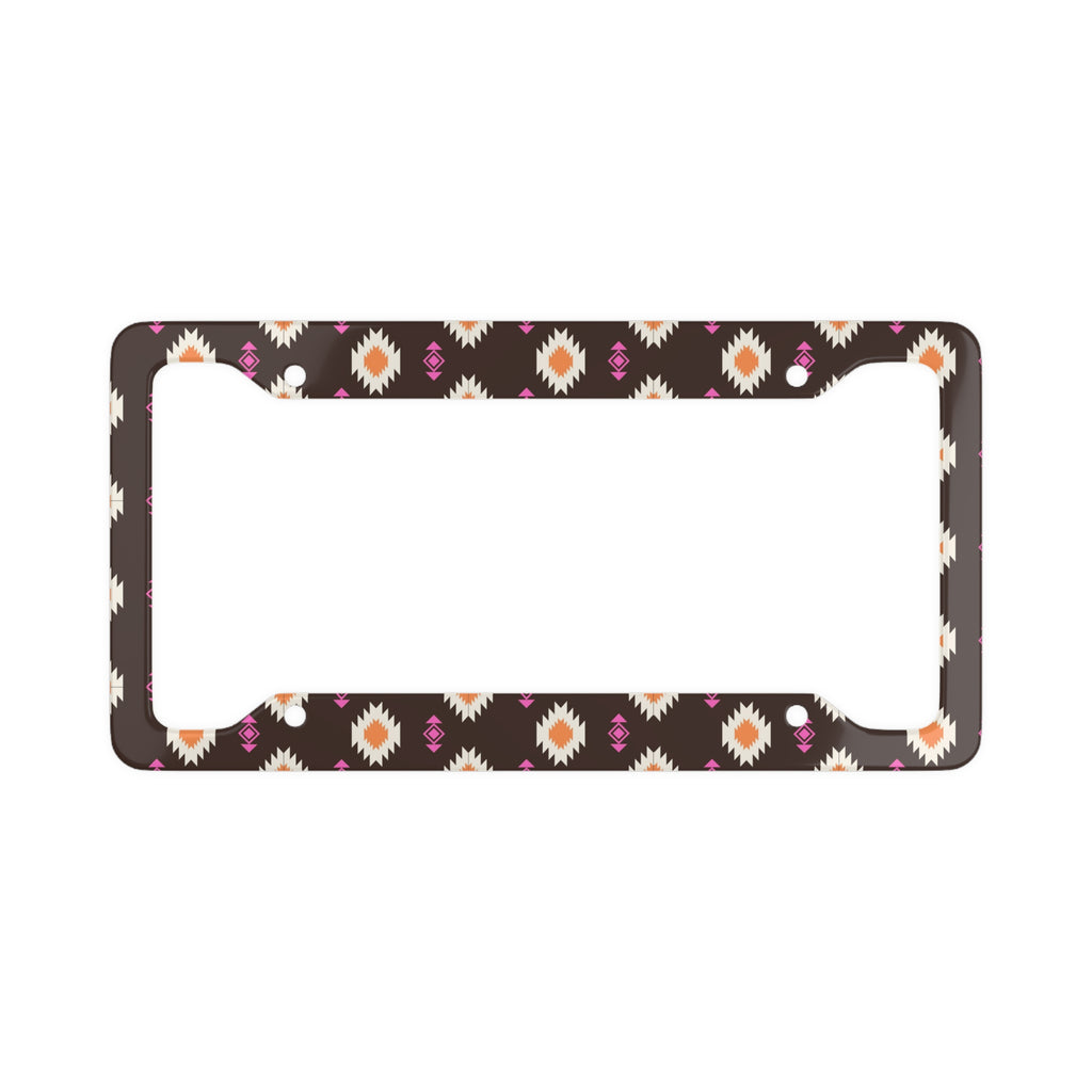 Brown Western Boho License Plate Frame
