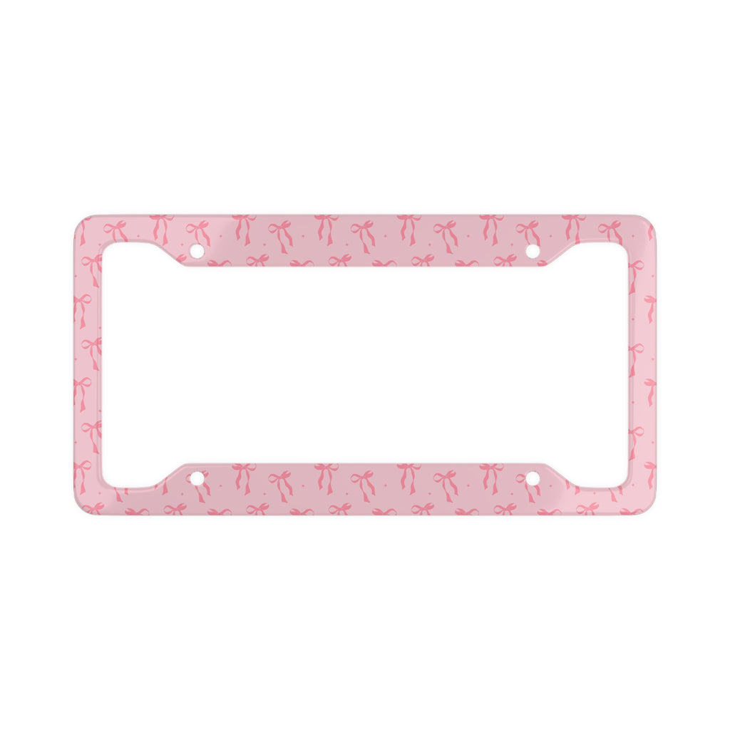 Pink Bow License Plate Frame