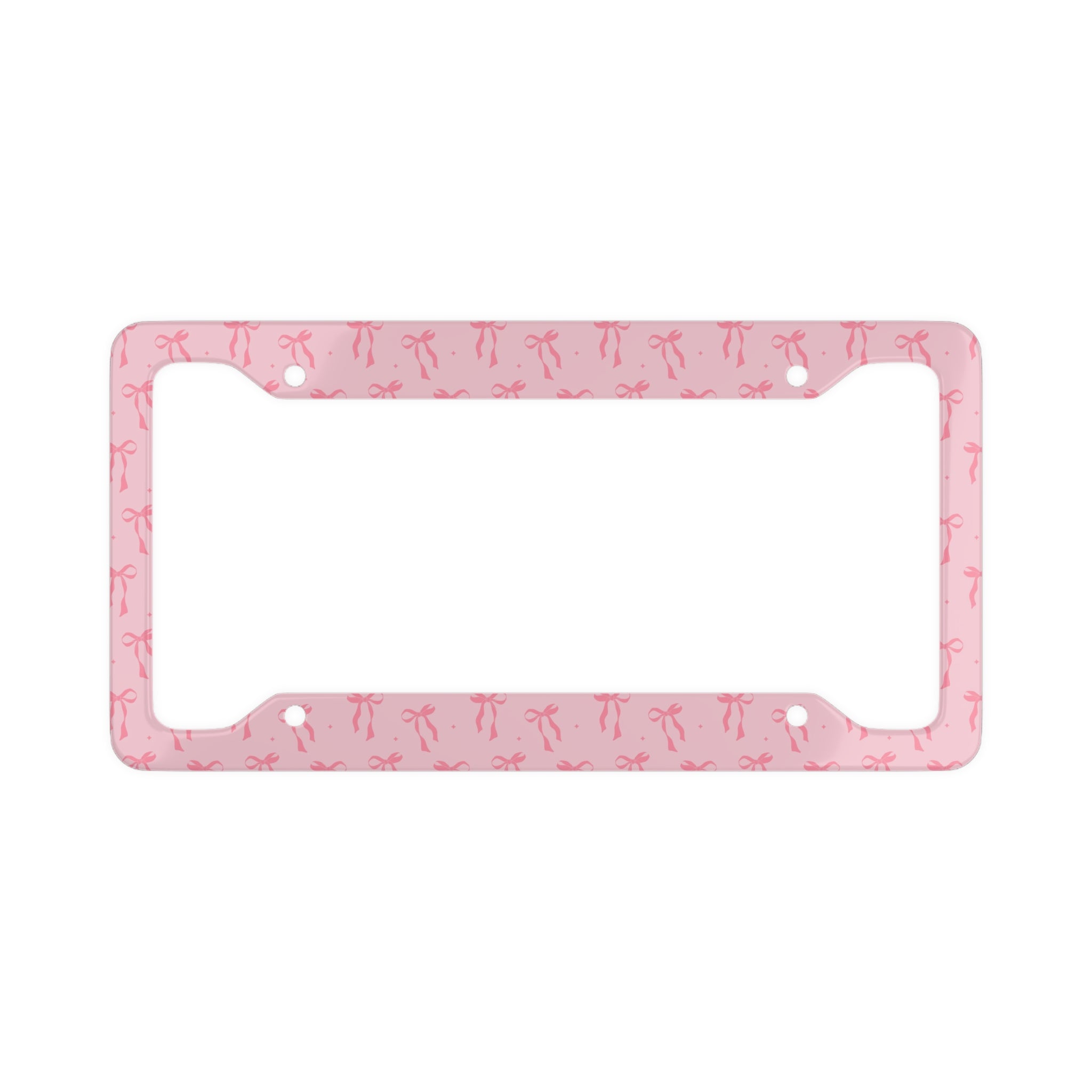 Pink Bow License Plate Frame