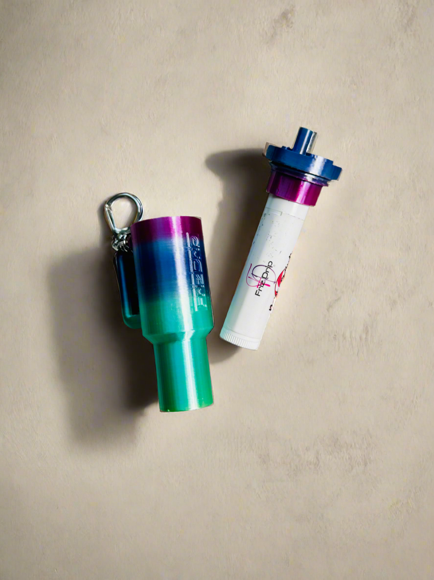 Tumbler Style Lip Balm Holder Keychain-19