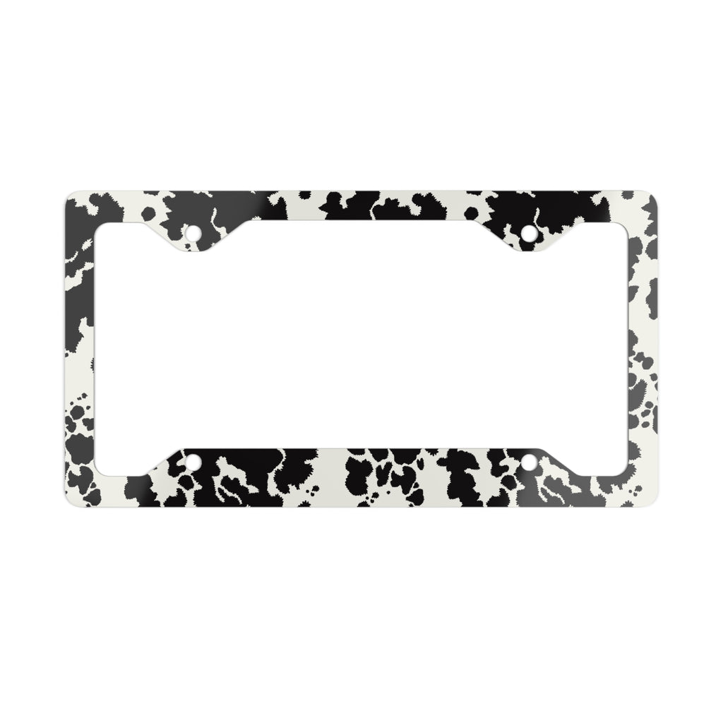 Cow Print License Plate Frame